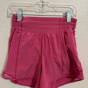 Women’s Lululemon Sonic Pink Athletic Shorts High-Waisted 4 Inch